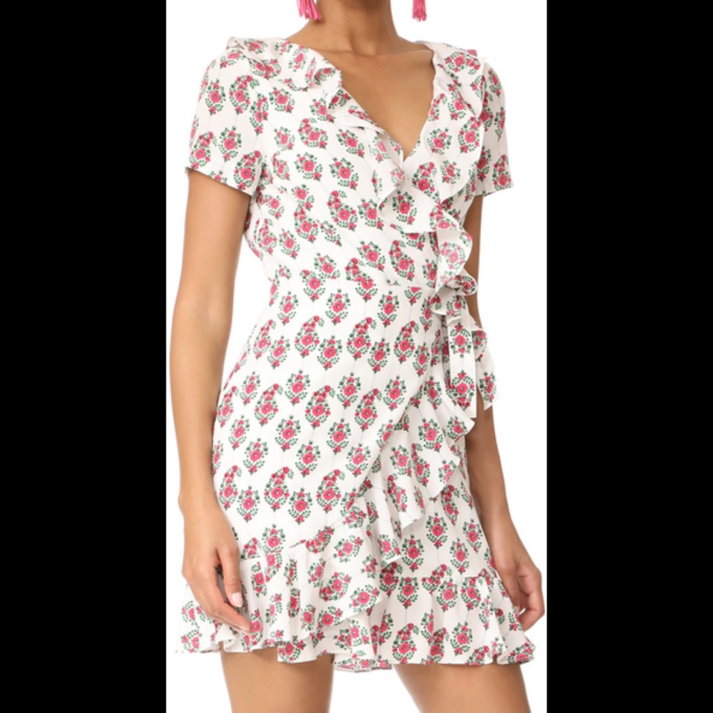 Club Monaco Pink and White Wrap Dress